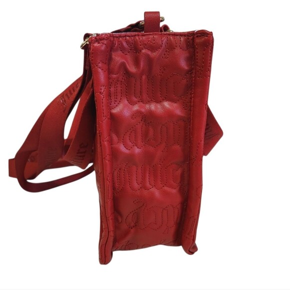 Juicy Couture Pink League Mini Tote Cool Red Handbag with Coin Purse NWT - Picture 5 of 11